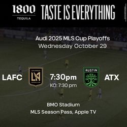 LAFC vs Austin Playoffs Tickets