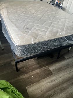 Queen Mattress  with Bedframe