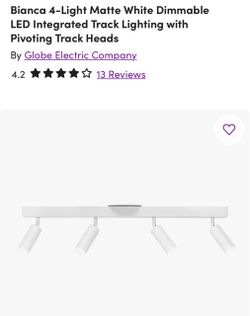 Globe Electric Company Bianca 4-Light Track Light