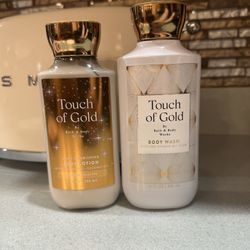 Brand New Touch Of Gold By Bath And Body Works Full Size Body Lotion And Body Wash Set