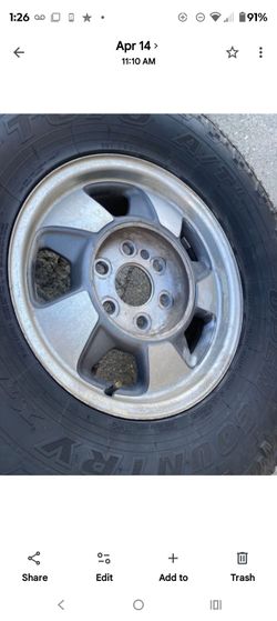 CHEVY WHEEL-SET, 1500 6 LUG WHEEL-SET /  TOYO LT305 70 16