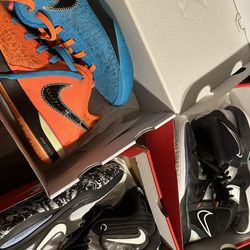 Nike LeBron nxxt gen, KD 15, and kyrie infinity