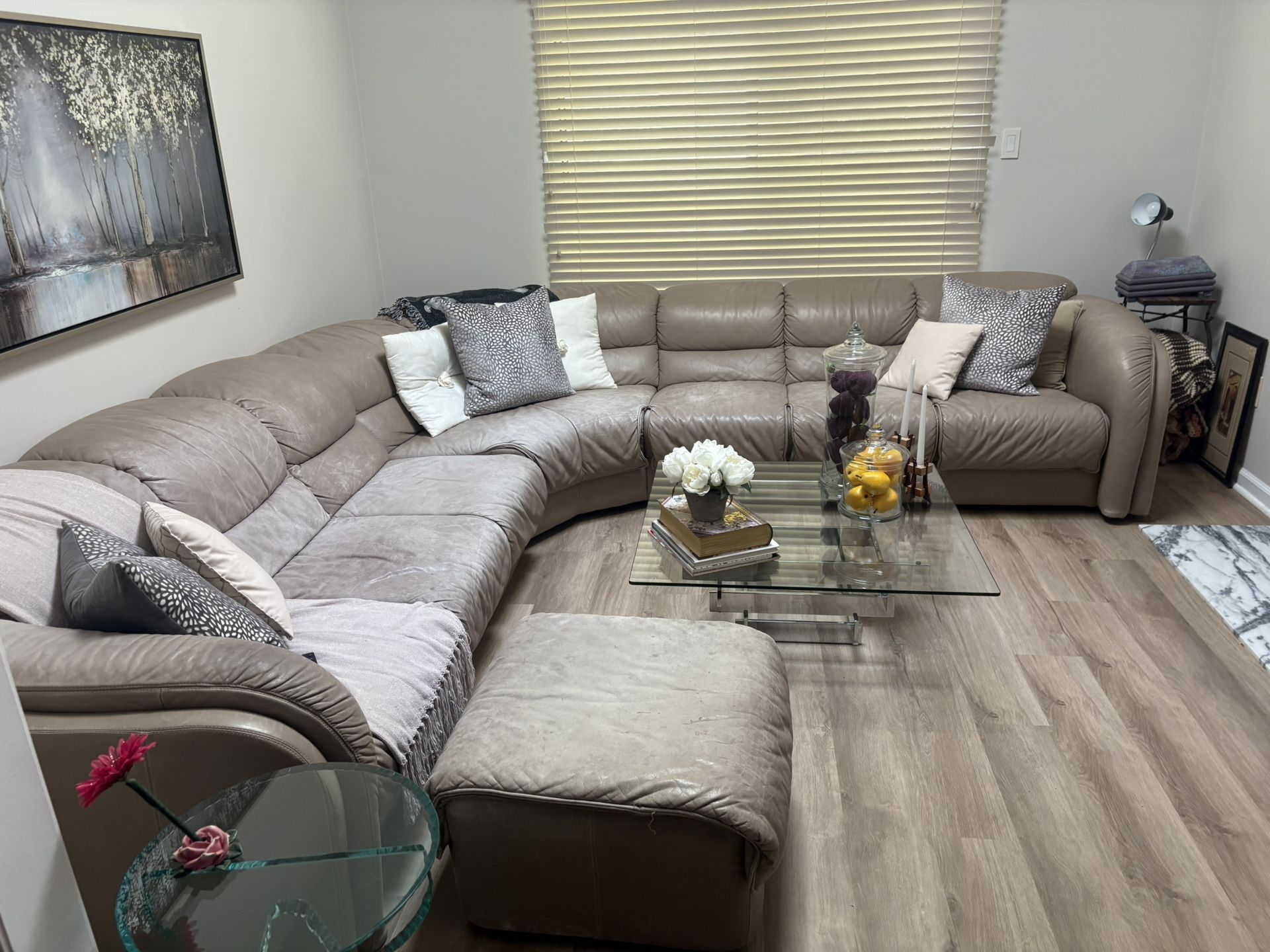 Contemporary Leather Sectional Couch