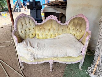 Used Couch Yellow/Pink