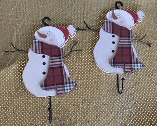 Christmas Snowman Decorative Wall Hooks