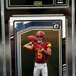 2024 Donruss Optic JAYDEN DANIELS #248 Rated Rookie Commanders GMA GEM MT 10