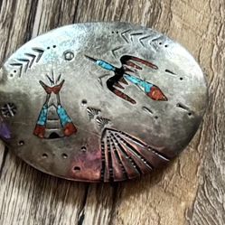 Vintage Navajo Belt Buckle