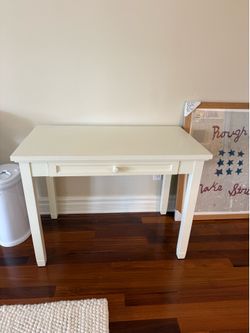 Pottery Barn White Writing Desk / Console Table