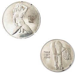 Heads/Tails Good Luck Challenge Pinup Girl Coin
