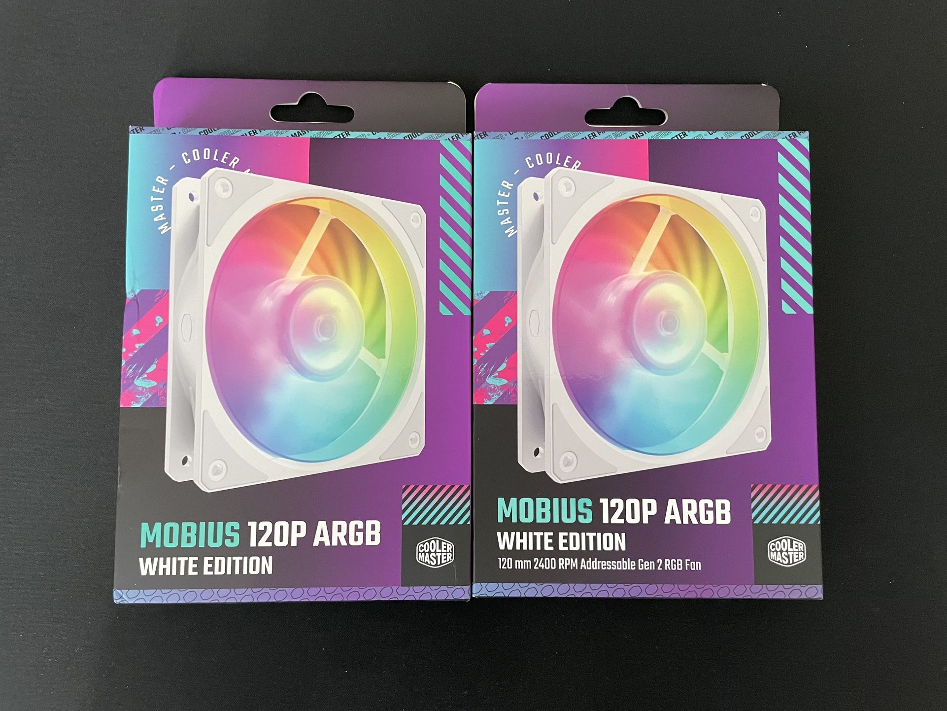 Cooler Master Mobius 120P ARGB White PC Case Fan