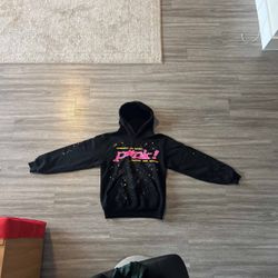 black And Pink Spider Hoodie