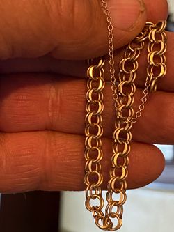 14K Gold double link Bracelet
