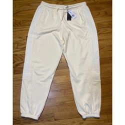 Adidas James Harden loose QUILT SWEATPANTS Basketball CREAM men’s Sz XL New!