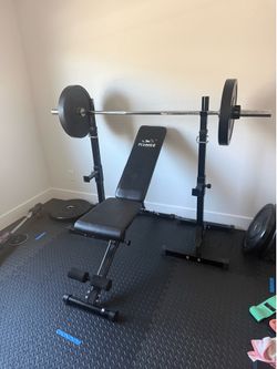 Apollo Athletics 2 Piece Squat Rack Stands and flybird bench