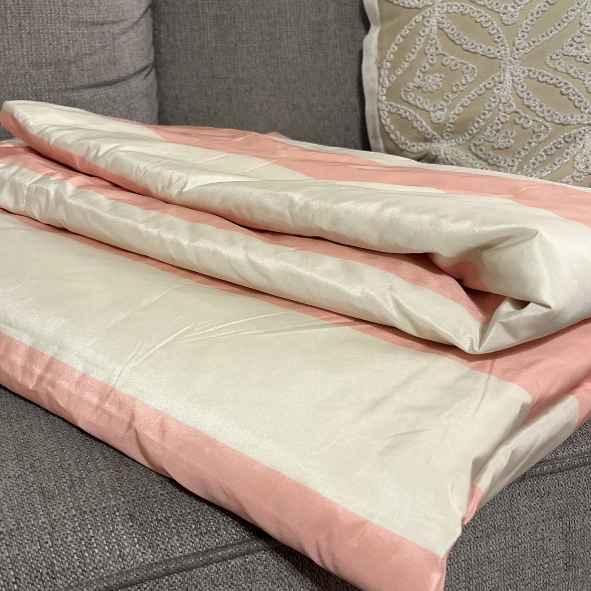 Thick Blackout Curtains - Pink Stripe 84 Inch