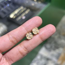 Genuine Baguette Diamond Earrings 0.36CT