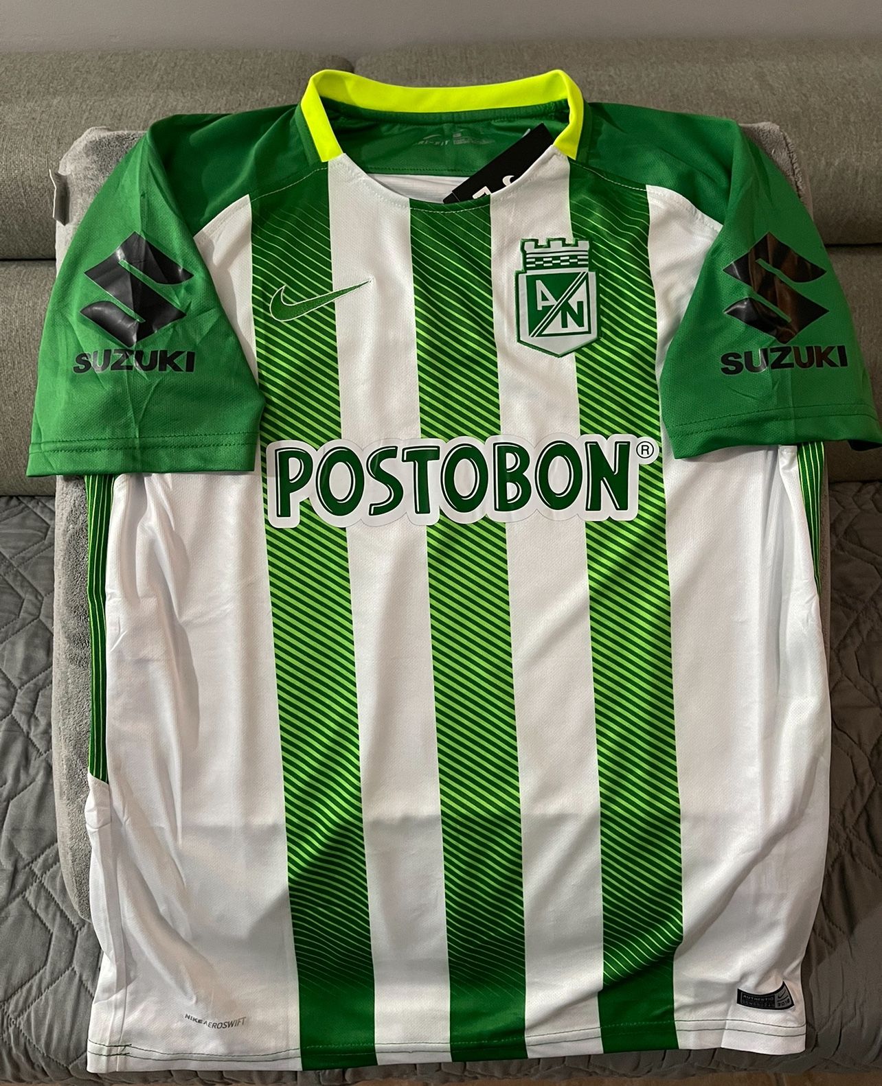 Colombia Atletico Nacional Postobon Home Jersey Nike Jersey Size Large