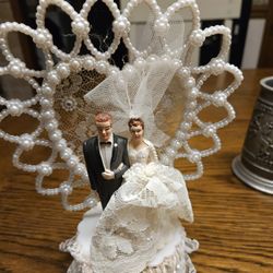 Vintage Wedding Cake Topper Bride And Groom