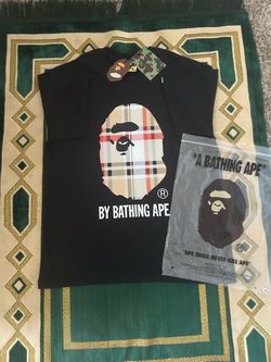 A Bathing Ape BAPE Plaid Ape Head T-Shirt