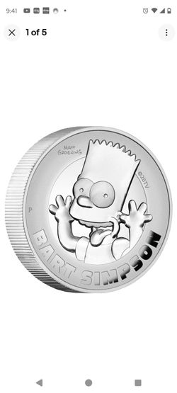 Bart Simpson 2 ounce silver coin