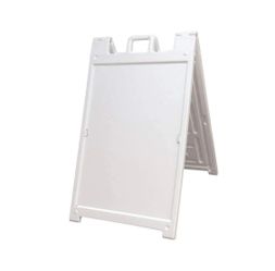 Foldable White Plastic Curb Sign 24X36