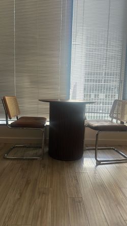 Mid century modern table and chair set
