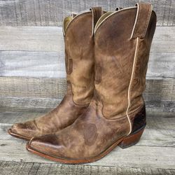 Cowboy Boots Mens Size 10 Oklahoma Sooners Branded 