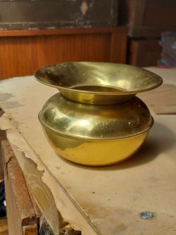 Vintage made in Korea brass spitoon