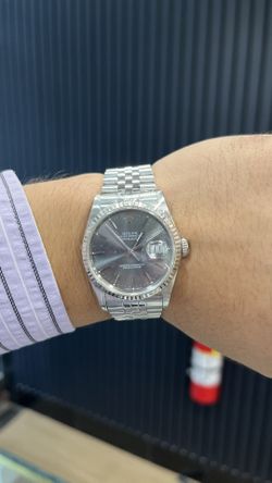Rolex 36MM Datejust Rhodium Stick Dial 
