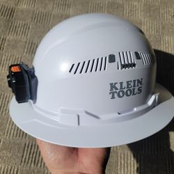 NEW Klein VENTED hard hat with headlamp