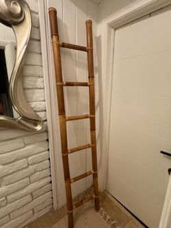 Bamboo Ladder Decorative Decor Home