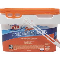 HTH 42042 Super 3" Chlorinating Tablets Swimming Pool Chlorine, 5 lbs