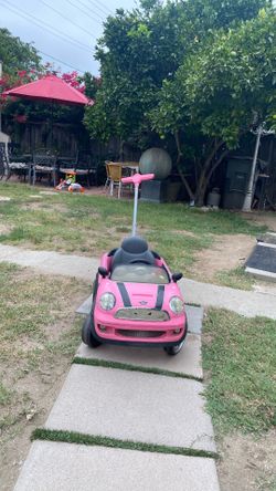 Baby ride along push car nice style beautiful colo clean everything works
