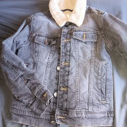 Toddler Warm Denim Jacket Med Size 8