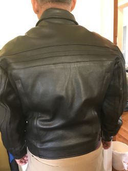 Leather riding jacket
