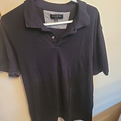 Banana Republic Dress Polo Shirt Adult XL Extra Large Black Short Sleeve Preppy