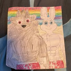 Colorful Animal Character Drawing