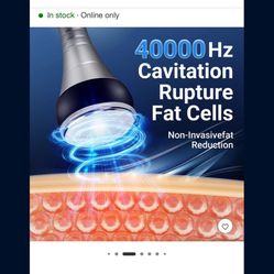 Cavitation Machine - 4 in 1 Ultrasonic Cavitation Machine with RF Technology, Vacuum Suction, 40K Cavitation Head - for Home Use, Spa - White