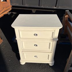 White Wood Nightstand