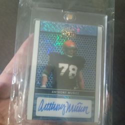 Cincinnati Bengals Anthony Munoz Autograph Card 6/10 Leaf Metal 