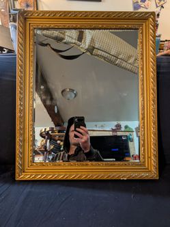 Gold Ornate Framed Wall Mirror