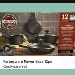New Faberware Power Base 12 Pc Cookware Set