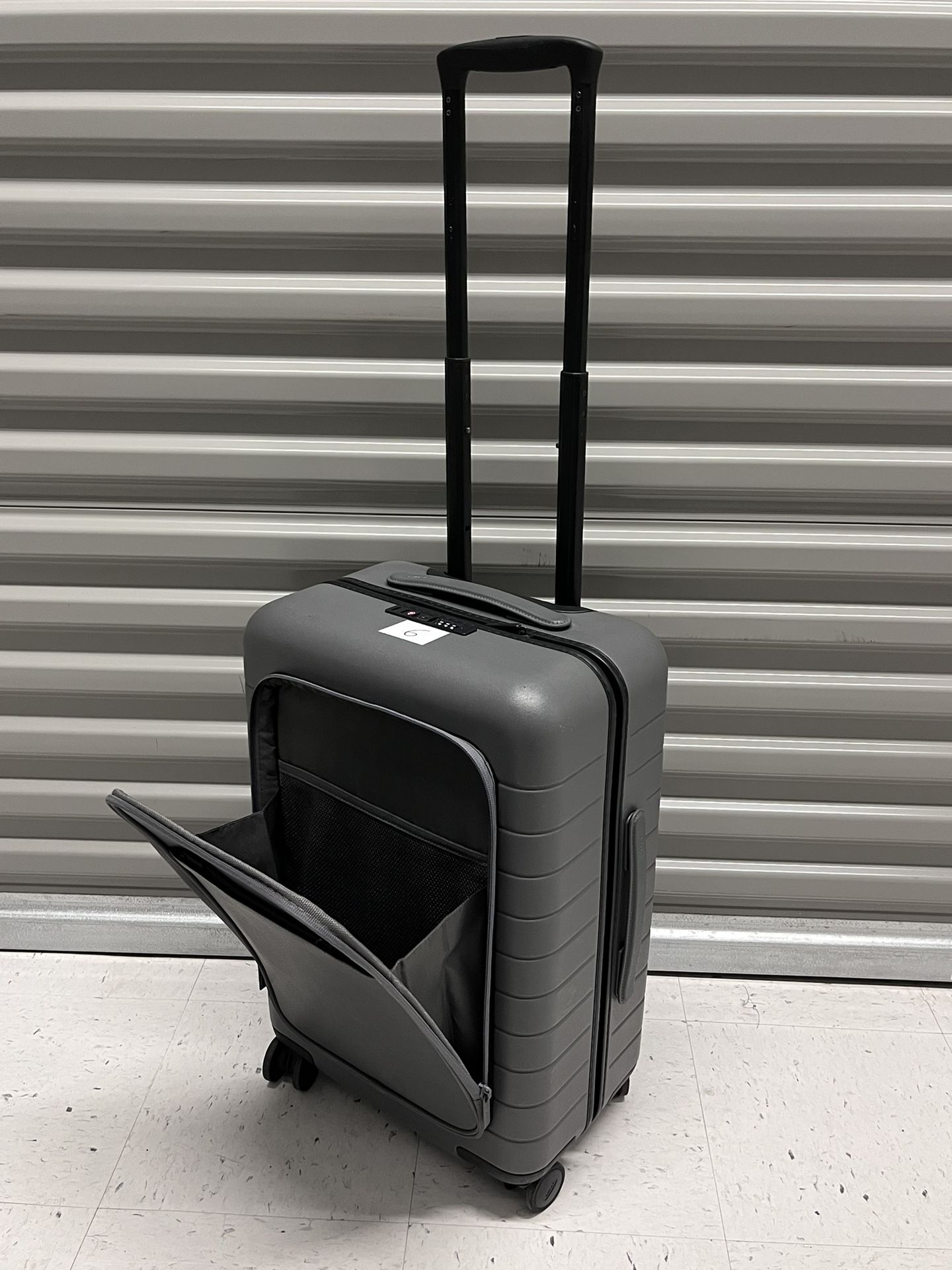 Away The Bigger Carry-On with Front Leather Pocket Spinner Polycarbonate Gray #6