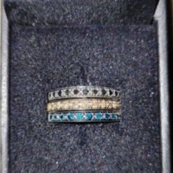 Stack Rings Colored Diamonds Size 5