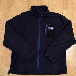 New Balance Men's Navy Blue Full Zip Up Soft Fleece Sweater Jacket Men’s Size XL