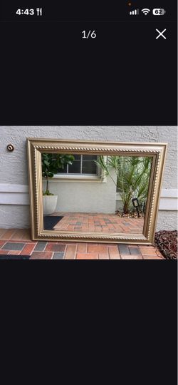 Gold Ornate Wall Mirror – Beautiful Statement Piece 50” x 40”