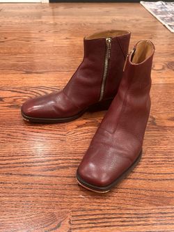 Jimmy Choi Burgundy Leather Ankle Boots