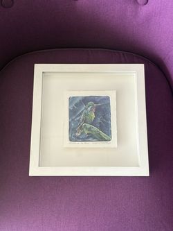 Monoprint Artwork titled "Little Hummingbird" by Mindy Lighthipe