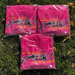 Pink Sp5der Hoodies 