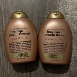 OGX Ever Straightening + Brazilian Keratin Therapy Shampoo & Conditioner Set 